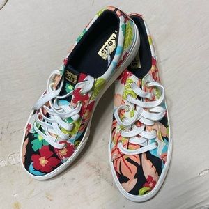 Colorful Floral Women's Sneakers Box Not Included